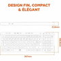 Mobility Lab KP450W Clavier Compact AZERTY Noir et Gris
