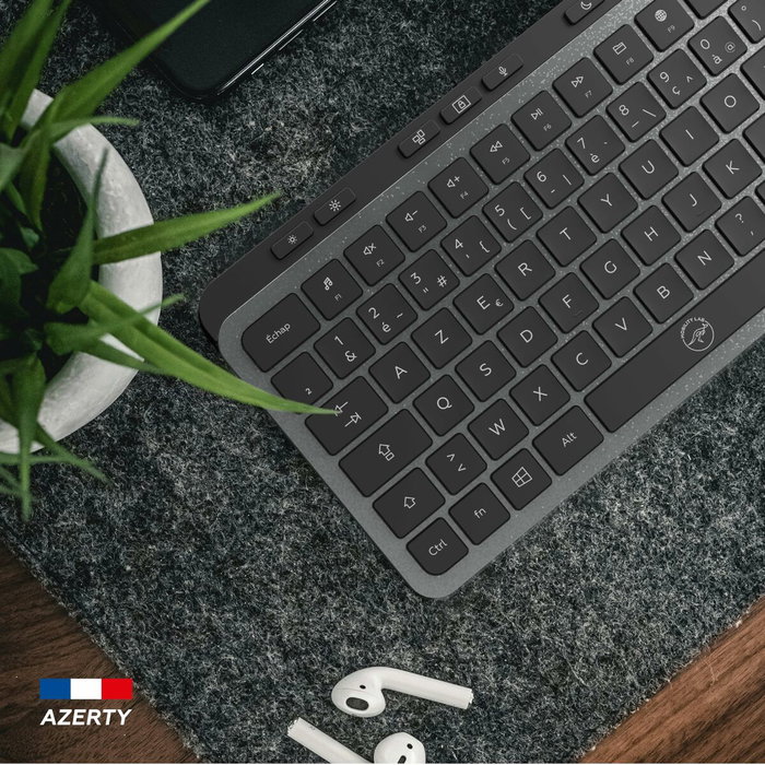 Mobility Lab KP450W Clavier Compact AZERTY Noir et Gris