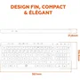Clavier sans fil Mobility Lab KP450W AZERTY compact touches plates sans rétroéclairage, connexion USB et Bluetooth, autonomie 31 jours