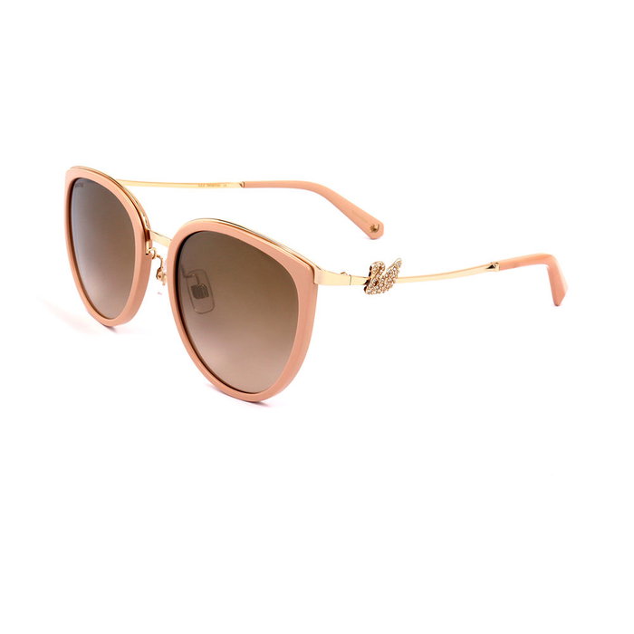 Swarovski Lunettes de soleil SK0247-K femme monture métallique ronde verres UV400 catégorie 3 60-22-145 mm