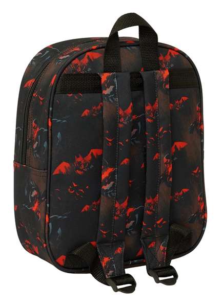 Safta Mochila guarderia 3D bolsillo red batman 22x27x10 cm - Sac à dos garderie enfant 3D à poche rouge Batman, dimensions 22 x 27 x 10 cm, à partir de 3 ans