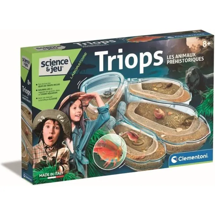 Clementoni Science & Jeu - Kit Triops, Expérience Ludique et Éducative pour Enfants à partir de 8 Ans - Gamme Archéo-Ludic Clementoni Science & Jeu - Kit Triops, Expérience Ludique et Éducative pour Enfants à partir de 8 Ans - Gamme Archéo-Ludic