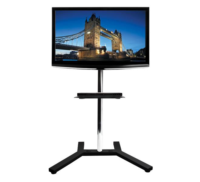 B-Tech Étagre Accessoire Audiovisuel Large - Charge max 15 kg - Dimensions 500 x 380 mm - Montage sur pied - Noir
