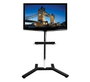 B-Tech Étagre Accessoire Audiovisuel Large - Charge max 15 kg - Dimensions 500 x 380 mm - Montage sur pied - Noir