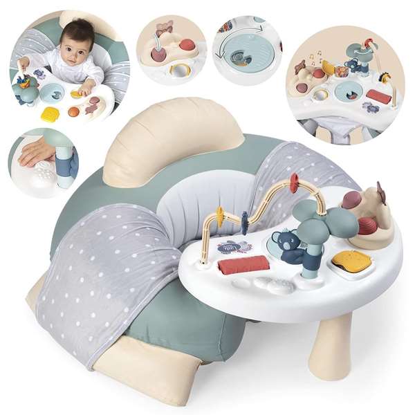 Smoby Little Smoby Cosy Seat Vert avec tablette d'éveil