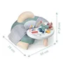 Smoby Cosy Seat Little - Siège bébé gonflable avec tablette d'éveil amovible et housse en tissu - Pour bébés dès 6 mois - Vert - Fabrication française