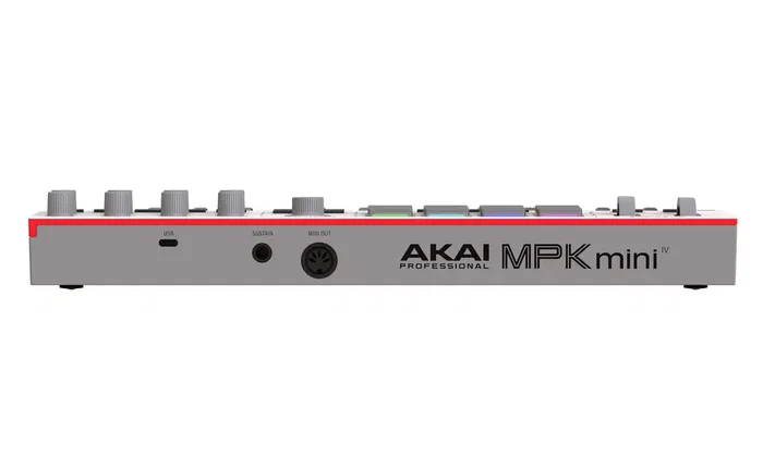 AKAIPRO MPK Mini MKIV - Blanc/Gris - Contrôleur MIDI USB-C 25 touches avec pads MPC RGB et arpégiateur