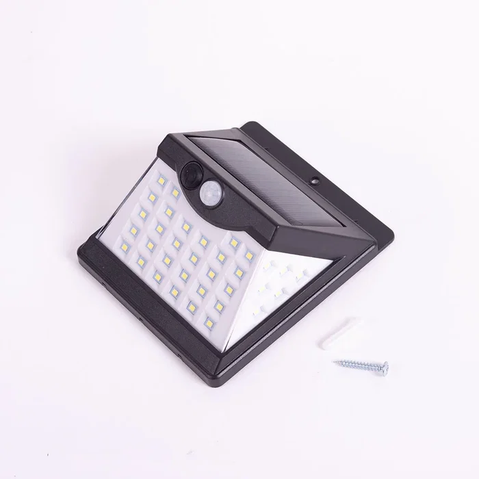 Applique LED Solaire 6000K IP65 avec Capteur PIR, 40.000H d'autonomie, LUM-LUM40-PIR