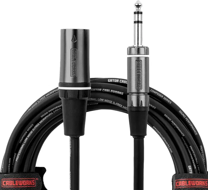 CABLEWORKS Câble microphone XLR mâle/jack - 6 m CABLEWORKS Câble microphone XLR mâle/jack - 6 m