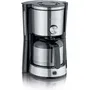 Severin KA4845 Cafetière Filtre Isotherme - 8 tasses (1 L) 1000 W - Sélecteur d'arôme - Design Inox/Noir - Arrêt Automatique