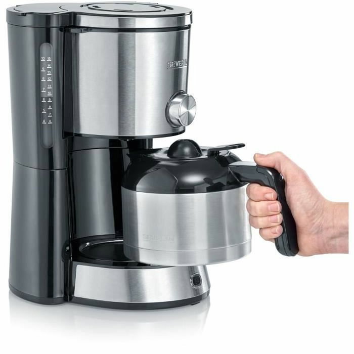 Severin KA4845 Cafetière filtre isotherme 1 L - 8 tasses - Inox/Noir