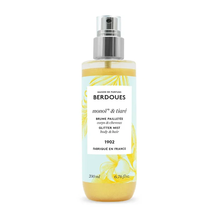 Parfums Berdoues Monoi & Tiare Glittery Eau parfumée pour les cheveux & le corps 200 ml Parfums Berdoues Monoi & Tiare Glittery Eau parfumée pour les cheveux & le corps 200 ml
