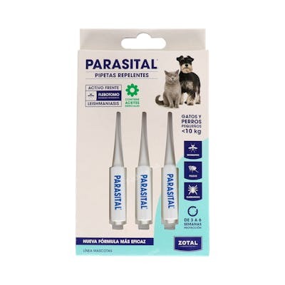 ZOTAL VET Parasital pour petits chiens et chats, 3 pipettes ZOTAL VET Parasital pour petits chiens et chats, 3 pipettes