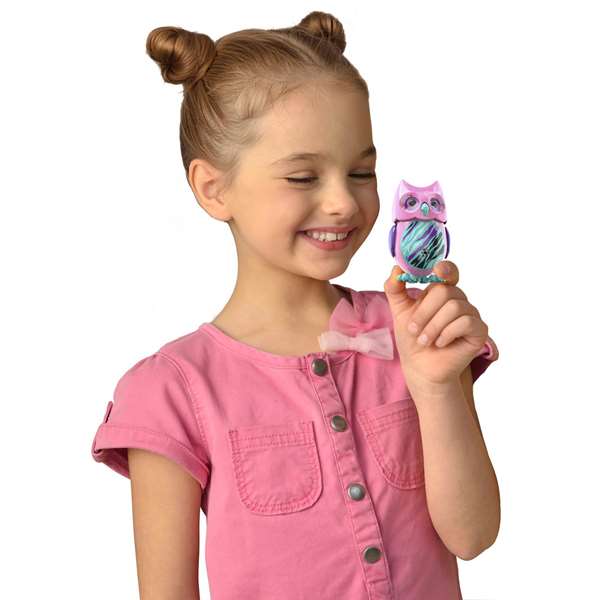 Bizak Mascota interactivo Digiowl búho - Jouet interactif hibou avec plus de 50 sons et yeux qui brillent dans le noir - Modèles surtidos