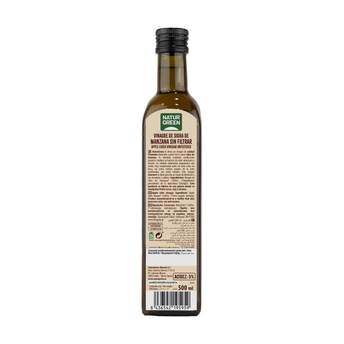 NaturGreen Vinagre de sidra de manzana bio sans filtrer 500 ml
