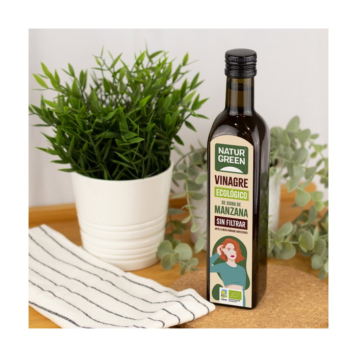 NaturGreen Vinagre de sidra de manzana bio sans filtrer 500 ml