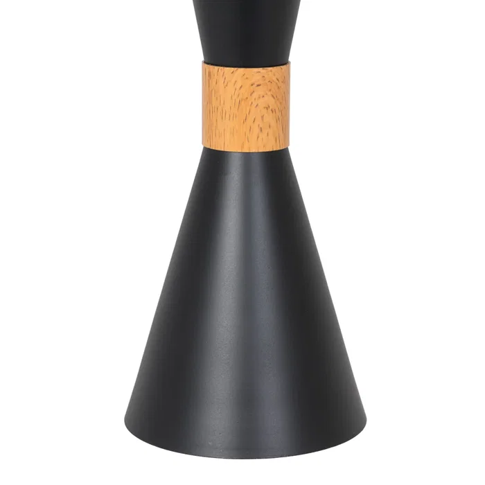 Gracelyn Lampe Suspendue SKD-P138-G en Métal et Bois avec Câble Réglable en Hauteur, Design Moderne