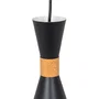 Gracelyn Lampe Suspendue SKD-P138-G en Métal et Bois avec Câble Réglable en Hauteur, Design Moderne