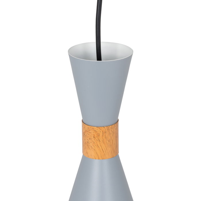 SKD Lampe à Suspension Gracelyn Gris Acier 1xE27 SKD-P138-G Sans Ampoule SKD Lampe à Suspension Gracelyn Gris Acier 1xE27 SKD-P138-G Sans Ampoule