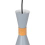 SKD Lampe à Suspension Gracelyn Gris Acier 1xE27 SKD-P138-G Sans Ampoule