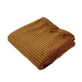 Domiva Couverture boudoir bébé en velours côtelé - Caramel - 75 x 100 cm - Microfibre douce et chaude, Oeko-Tex Standard 100