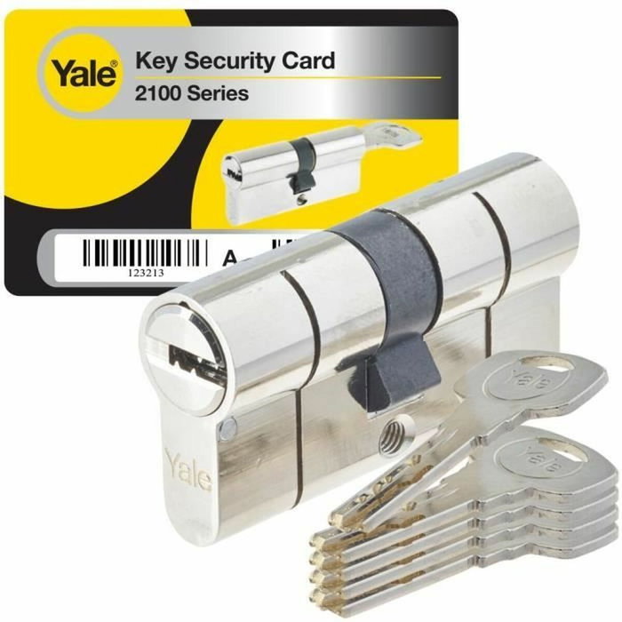 Yale Cylindre haute sécurité Série 2100 débrayable 30x40 mm nickelé Yale Cylindre haute sécurité Série 2100 débrayable 30x40 mm nickelé