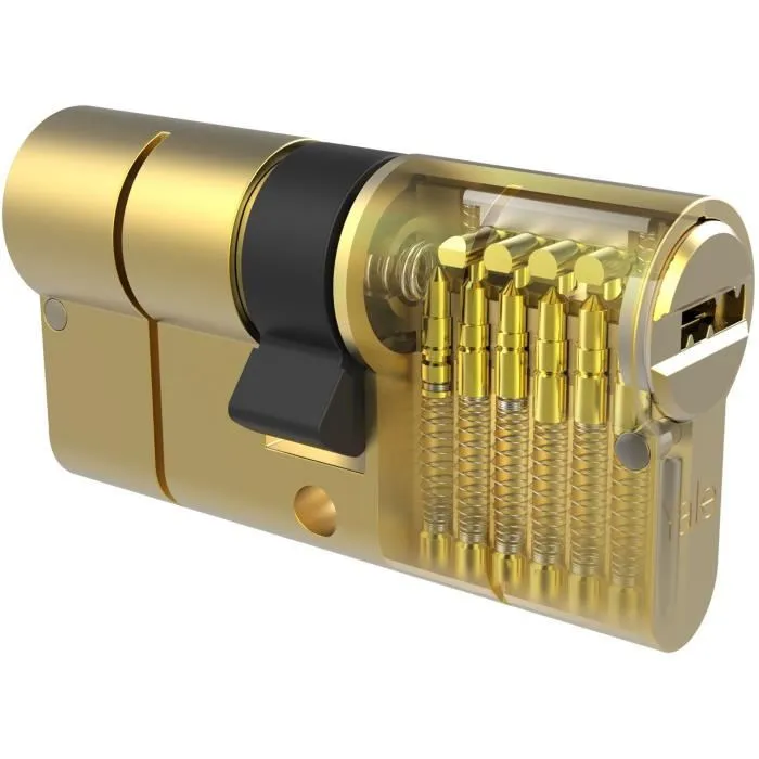 YALE - Cylindre de haute sécurité débrayable Série 2100, 30x40 mm, nickelé, anti-crochetage, anti-perçage, anti-bumping, livré avec 5 clés
