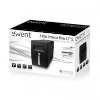 Ewent EW3946 SAI Ligne Interactive 600 VA 360 W avec AVR, Protecteur de Puissance pour PC et Bureau, Prise C13 et Type F