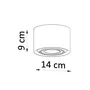 Lampe de plafond Basic grise en ciment