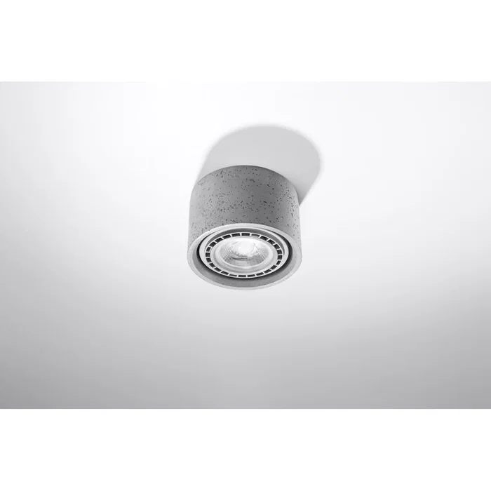 Lampe de plafond Basic grise en ciment