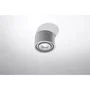 Lampe de plafond Basic grise en ciment