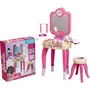 KLEIN Centre de beauté Barbie Happy Vibes - Jouet de beauté avec miroir éclairant, sèche-ongles électronique, dressing, accessoires et lumière