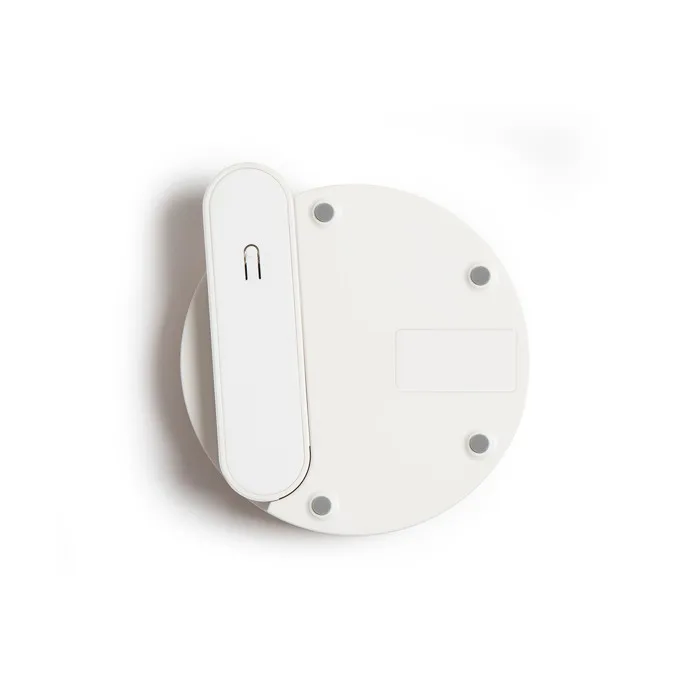 Livoo DOM466 Balance de cuisine Dynamo sans piles avec plateau en bambou, écran LCD, 4 unités de mesure, capacité max 5 kg