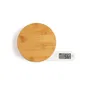 Livoo DOM466 Balance de cuisine Dynamo sans piles avec plateau en bambou, écran LCD, 4 unités de mesure, capacité max 5 kg