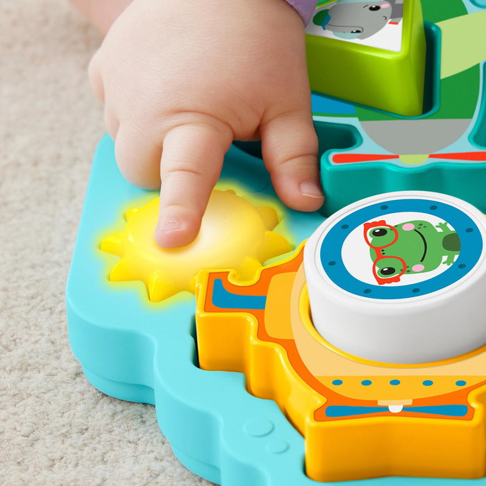 Fisher-Price Puzzle et Tri de Formes 2 en 1 Véhicules HRP31, avec 40 Chansons, Sons et Lumières, Jouet Éducatif (Anglais, Français, Allemand, Italien, Portugais, Espagnol)