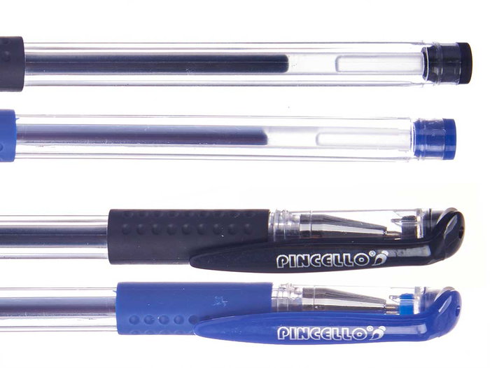 PINCELLO Set de 3 stylos à pointe gel assortis Bleu + Noir PINCELLO Set de 3 stylos à pointe gel assortis Bleu + Noir