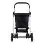 Rolser Basket MF 4B Caddie de courses noir avec 4 roues, pliable, capacité 58 L, 4 roues (2 pivotantes 360°)