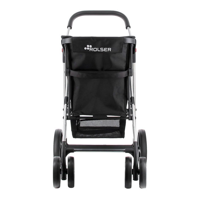 Rolser Basket MF 4B Caddie de courses noir avec 4 roues, pliable, capacité 58 L, 4 roues (2 pivotantes 360°) Rolser Basket MF 4B Caddie de courses noir avec 4 roues, pliable, capacité 58 L, 4 roues (2 pivotantes 360°)