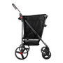 Rolser Basket MF 4B Caddie de courses noir avec 4 roues, pliable, capacité 58 L, 4 roues (2 pivotantes 360°)