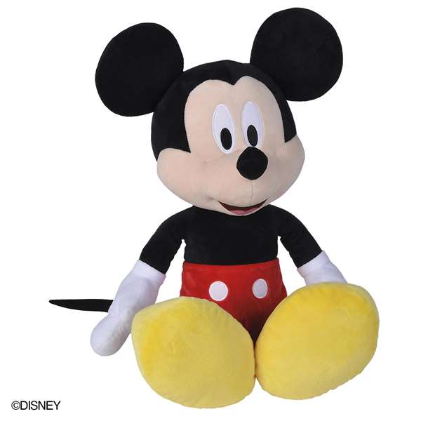 Smoby Peluche Mickey 61 cm - Peluche en tissu, recommandé dès la naissance (langues: espagnol, portugais)