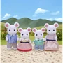 Sylvanian Families Figurine Famille Souris Marshmallow, Articulée et Habillée