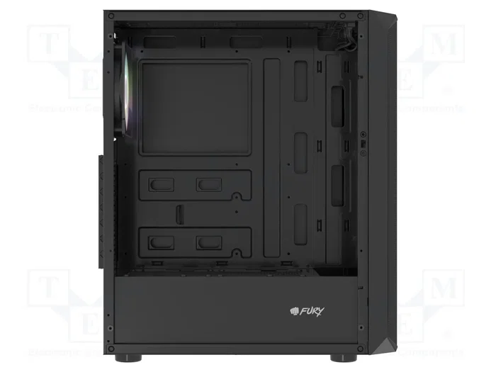 FURY SHOBO Boîtier Midi Tour avec Fenêtre et Ventilateur - Noir FURY SHOBO Boîtier Midi Tour avec Fenêtre et Ventilateur - Noir