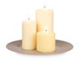 Giftdecor Porte-bougies Cercle Taupe Vieilli 33 cm (Set de 24)