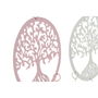 Décoration Suspendue DKD Home Decor Arbre Blanc Beige Gris Rose 15 x 3 x 44 cm (4 Unités)