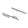 Emuca Coulisses pour table extensible et relevable Oplà Folding+39, Aluminium, Acier inox anodisé