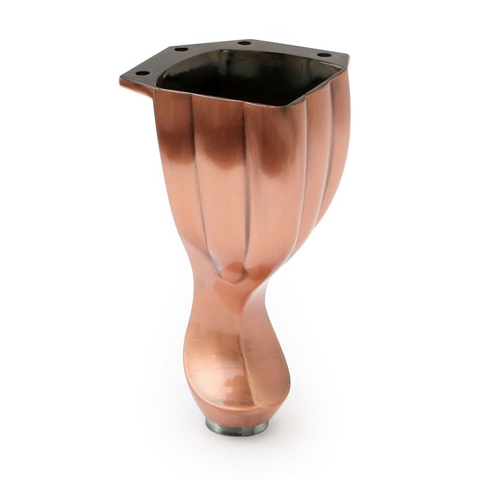 Q&Q Pata Saray H140 - Pied de meuble/sofa en Zamak avec finition chrome - Hauteur 140 mm