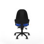 PIQUERAS Y CRESPO Chaise de bureau Algarra, Bleu, mécanisme asynchrone