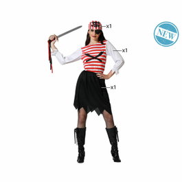 Atosa Déguisement Pirate Boucanière Femme Adulte Rouge M-L