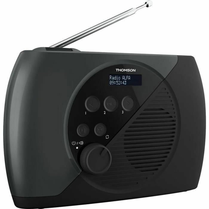 Thomson RT350DAB Radio portable DAB+ et FM Gris et Noir Thomson RT350DAB Radio portable DAB+ et FM Gris et Noir
