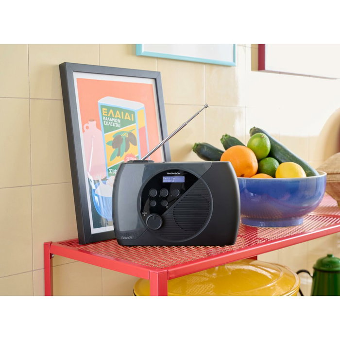 Thomson RT350DAB Radio portable DAB+ et FM Gris et Noir Thomson RT350DAB Radio portable DAB+ et FM Gris et Noir